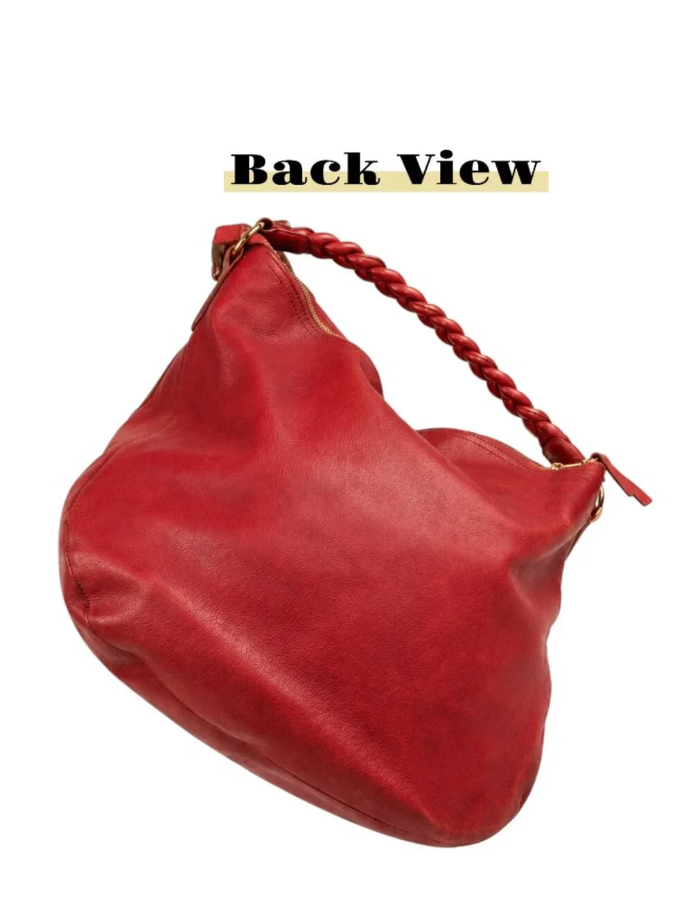 Red Leather Slouchy Hobo Bag Mulberry Daria Style